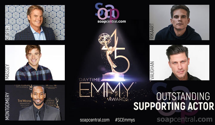 2018 Daytime Emmy Lead Actor nominees: Wally Kurth, Chandler Massey, Anthony Montgomery, Greg Rikaart, Greg Vaughan